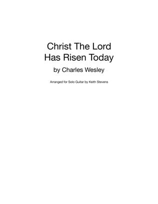Book cover for Christ The Lord Has Risen Today for solo guitar