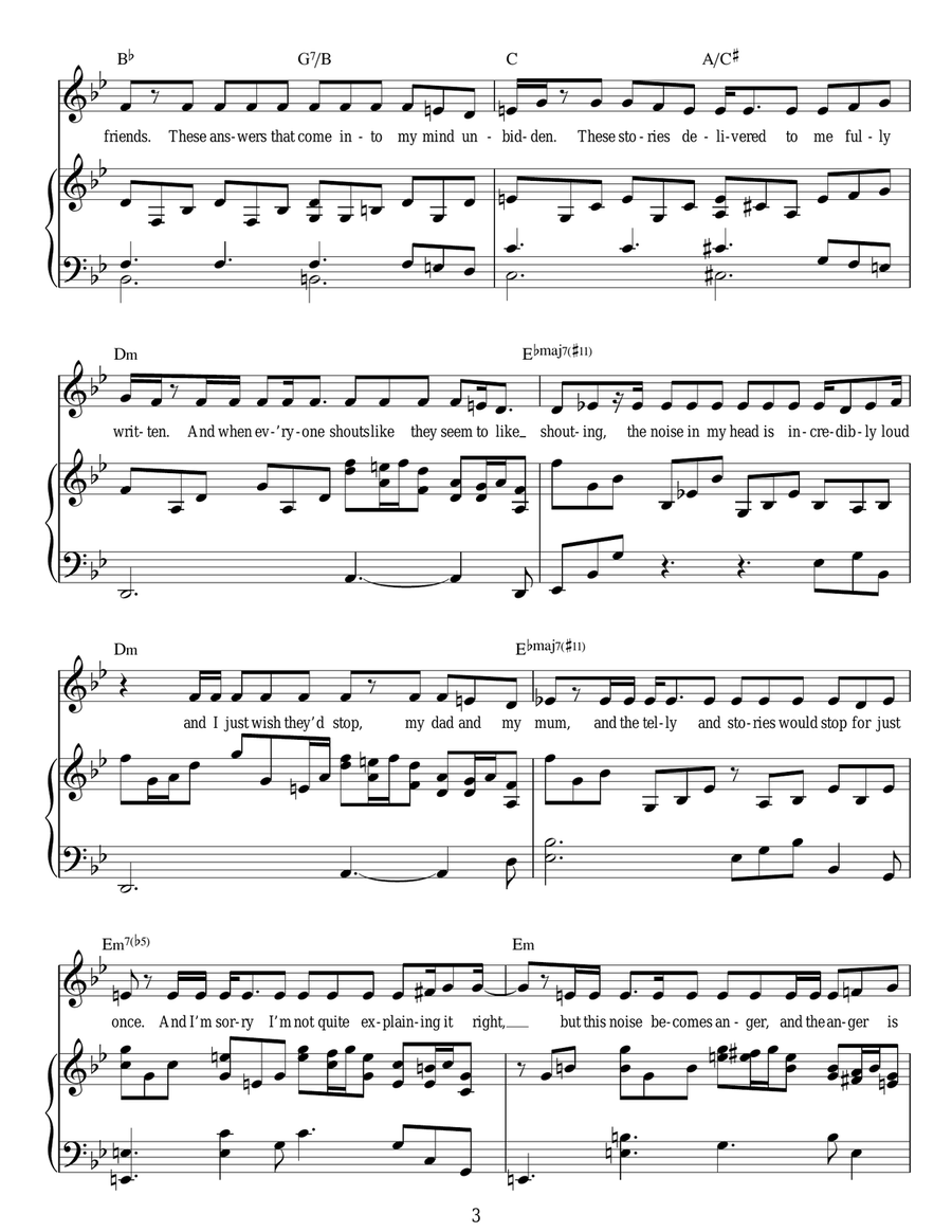 Quiet (from Matilda The Musical) Piano, Vocal scores gallery preview page 3