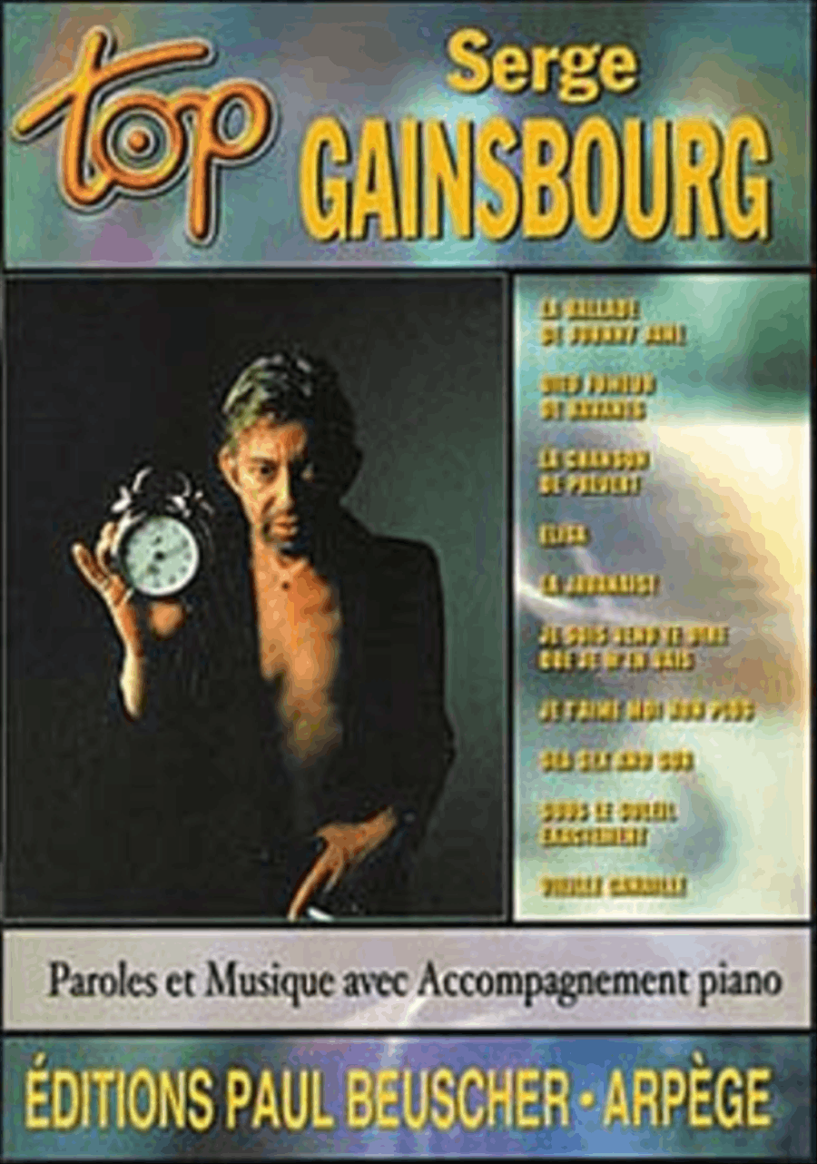 Top Gainsbourg Top Gainsbourg Piano, Vocal, Guitar scores gallery preview page 1