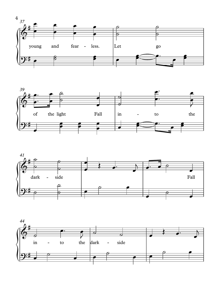 Darkside Piano, Vocal scores gallery preview page 4