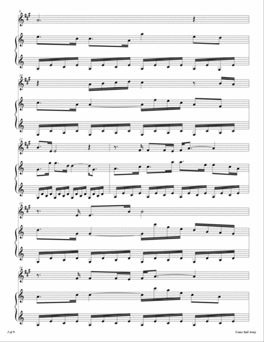 Come Sail Away Come Sail Away Alto Saxophone scores gallery preview page 3