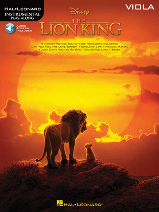 Book cover for The Lion King for Viola