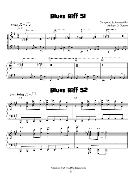 100 Ultimate Blues Riffs for Piano/Keyboards Volume 2 image number null