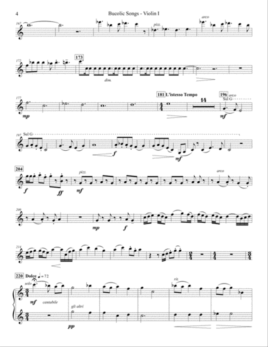 Bucolic Songs (parts) String Orchestra scores gallery preview page 4
