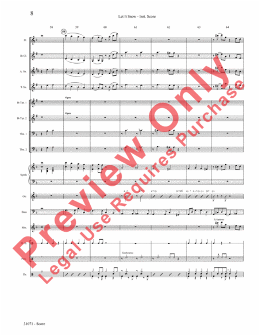 Let It Snow! Let It Snow! Let It Snow! Choir scores gallery preview page 9