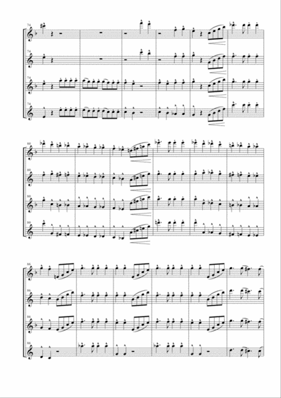 The Stars and Stripes Forever for Saxophone Quartet Saxophone Quartet scores gallery preview page 5