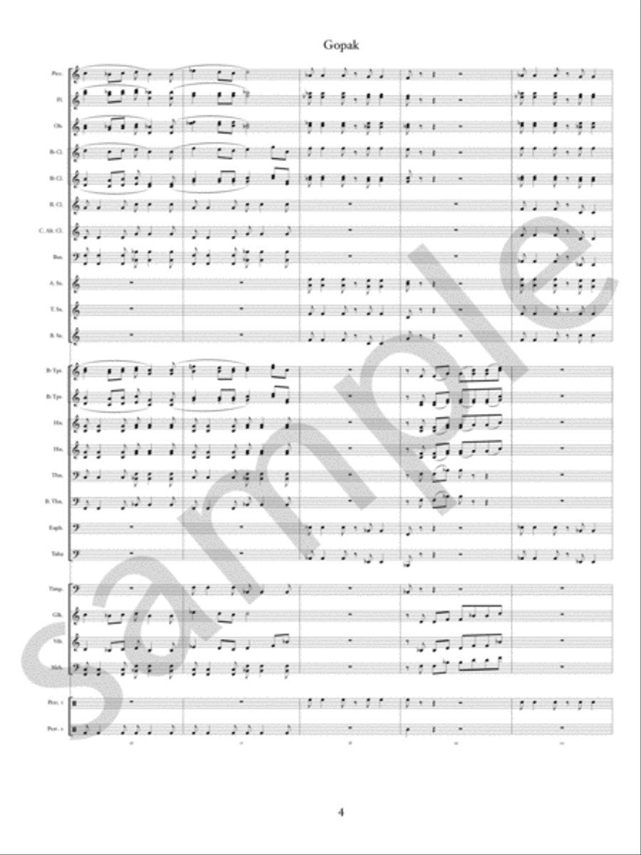 Gopak Concert Band scores gallery preview page 7