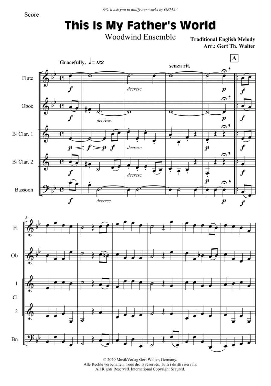 This Is My Father's World Praise scores gallery preview page 1