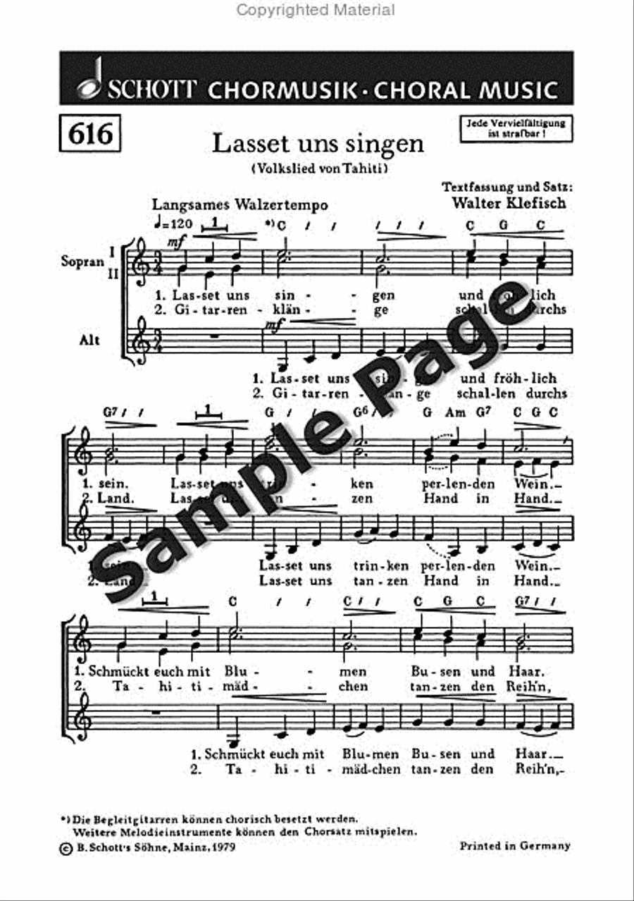Lasset Uns Singen Tahitian Folksng SMezA scores gallery preview page 2