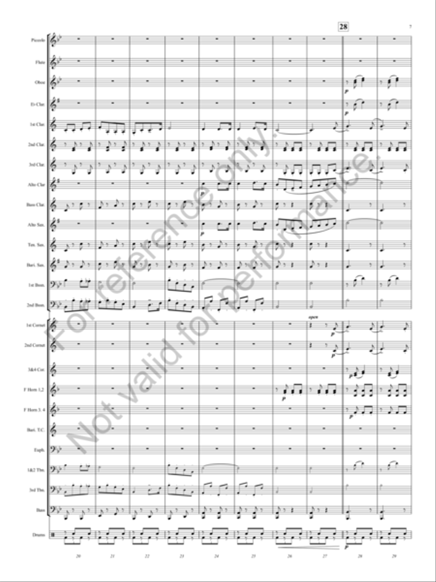 Marching Through Georgia Concert Band scores gallery preview page 4