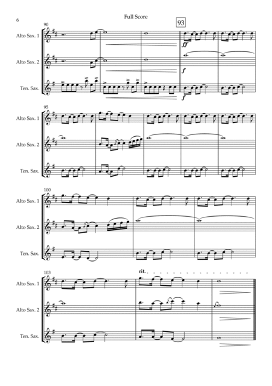 Without You Woodwind Trio scores gallery preview page 6