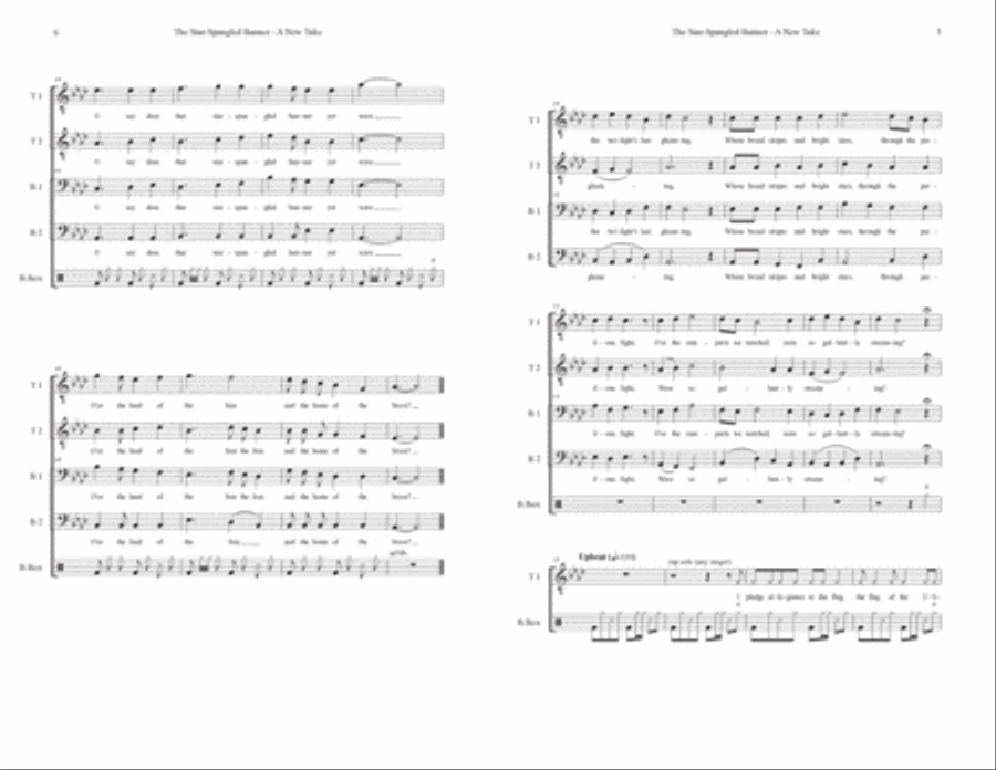 The Star-Spangled Banner - A New Take TTBB scores gallery preview page 3