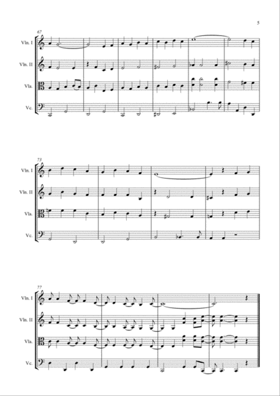 Cheek To Cheek String Quartet scores gallery preview page 5