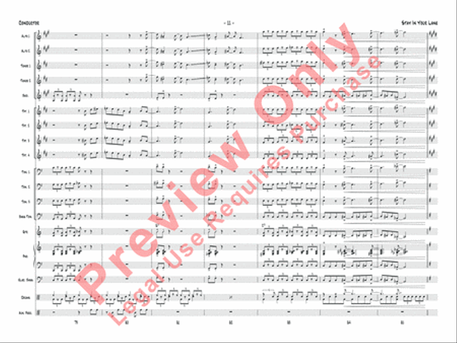 Stay in Your Lane Jazz Ensemble scores gallery preview page 14