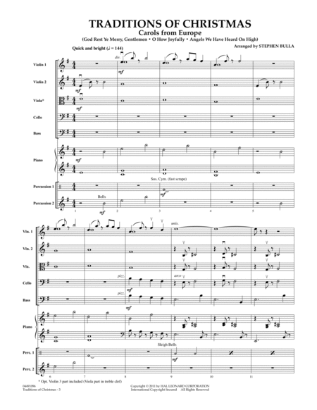 Traditions Of Christmas (Carols From Europe) - Full Score