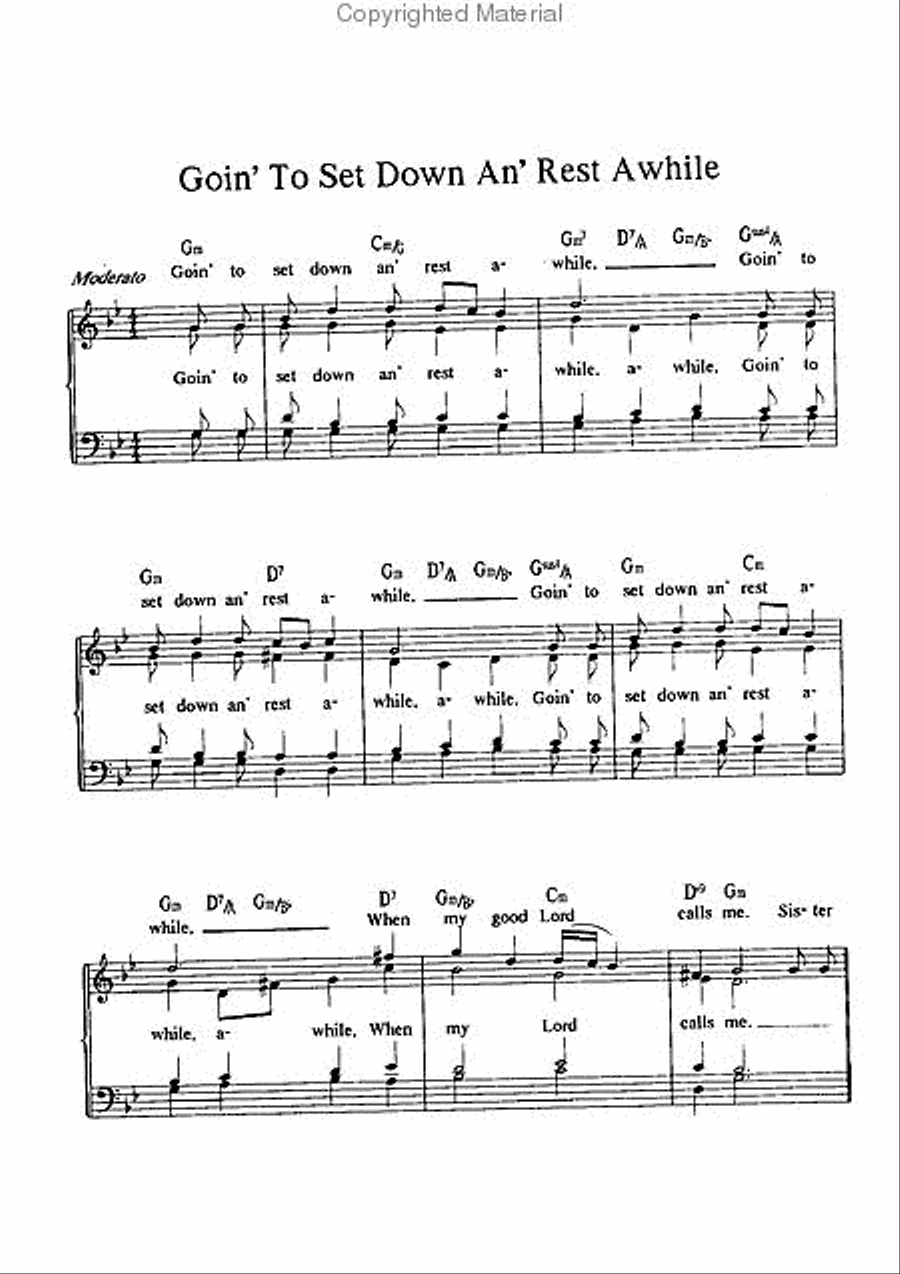 Goin' to Set Down 4-Part scores gallery preview page 2