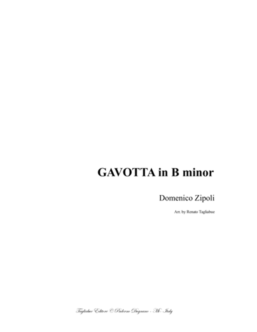 GAVOTTA in B Minor - Zipoli - Arr. for Trumpet in C and String Trio image number null