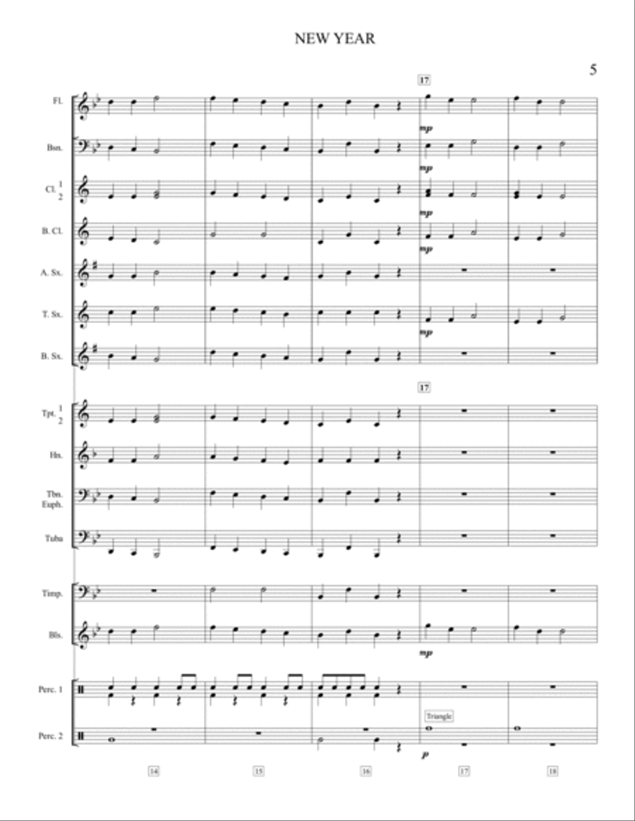 New Year - S.R. Level 1/2 Concert Band scores gallery preview page 5