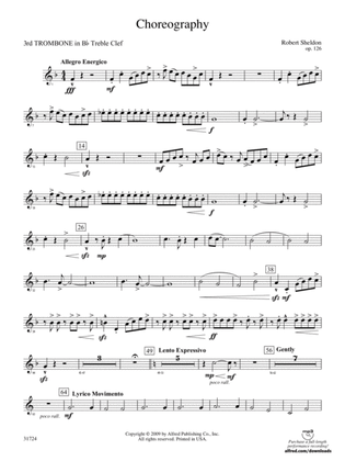 Choreography: (wp) 3rd B-flat Trombone T.C.