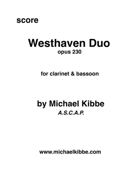 Westhaven Duo, opus 230 image number null