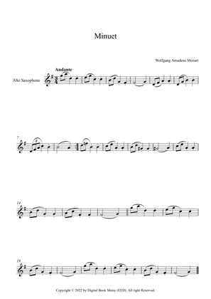 Book cover for Minuet (In F Major) - Wolfgang Amadeus Mozart (Alto Sax)