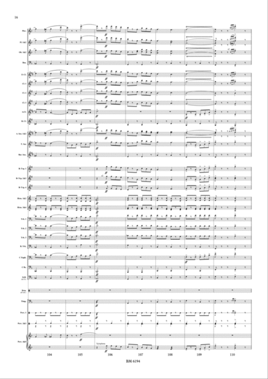 Circus Town Parade March for Wind Band Concert Band scores gallery preview page 17