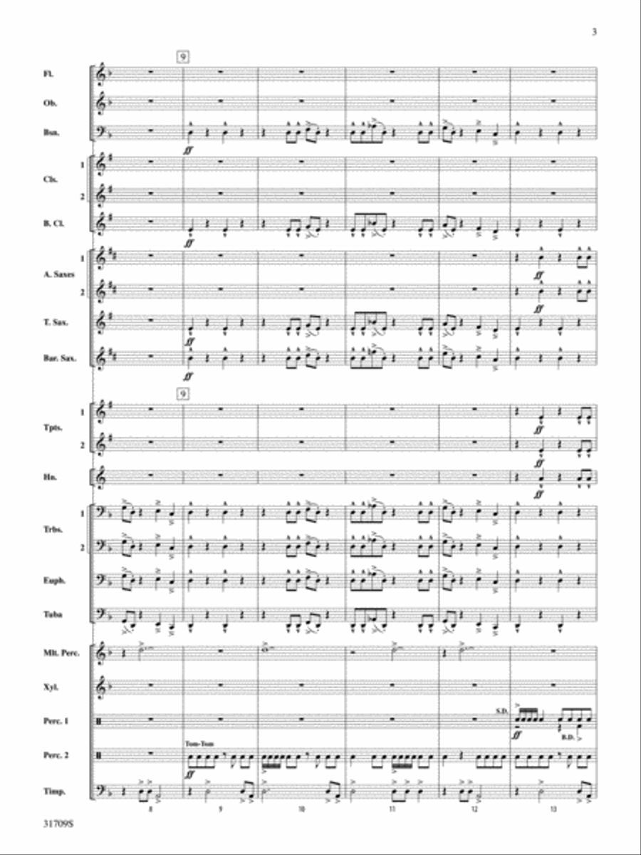 Rampage! Rampage! Concert Band scores gallery preview page 3