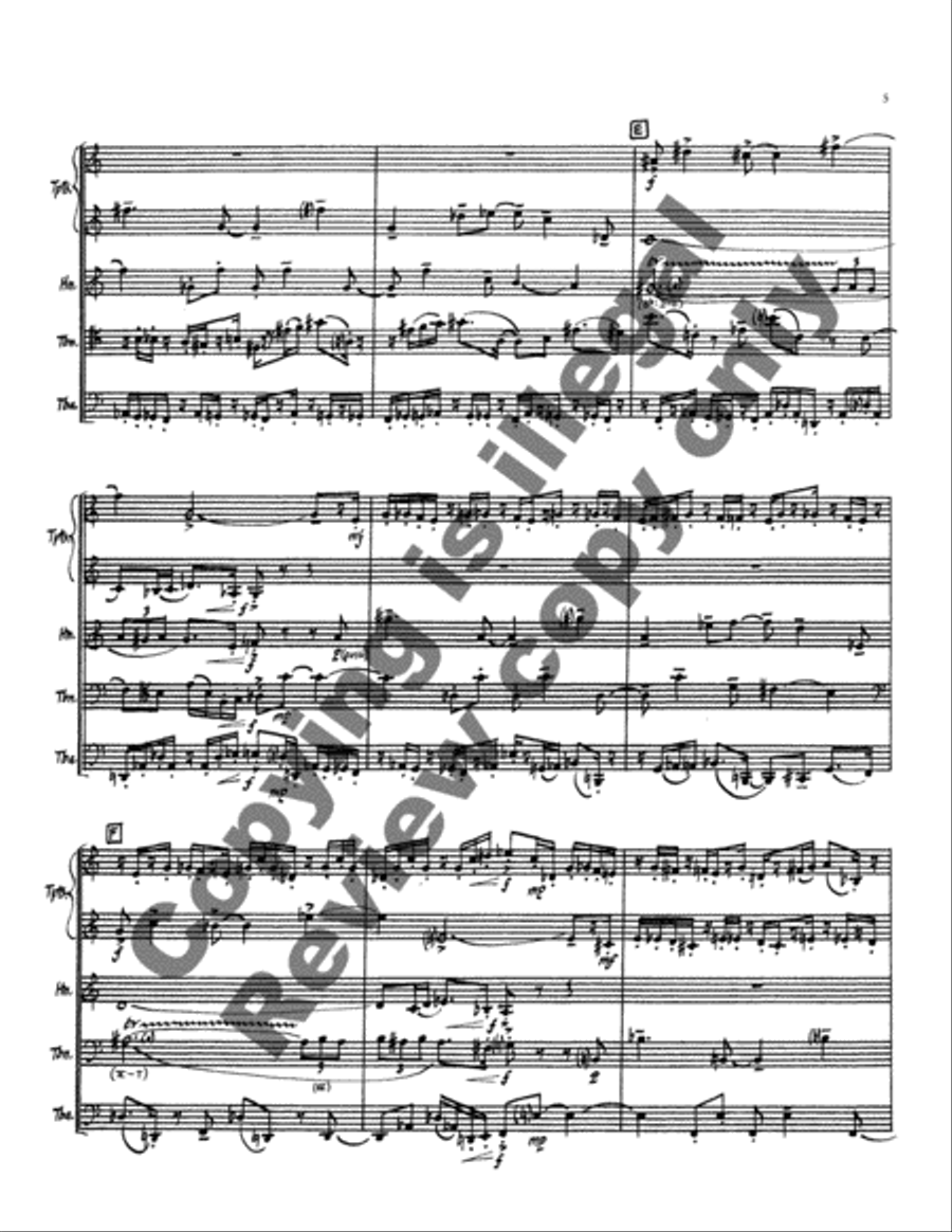 Rounds & Dances (Brass Score) Brass Quintet scores gallery preview page 5