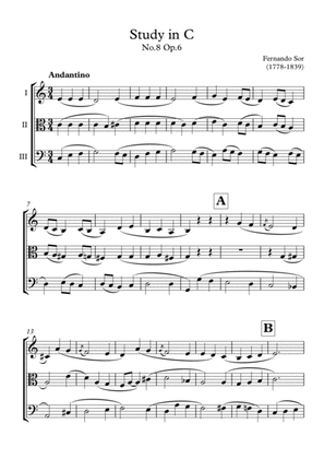 Study in C No. 8 Op. 6 - Fernando Sor (String Trio)