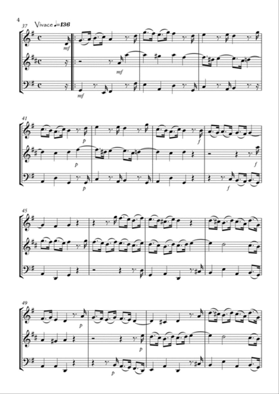 Trio Sonata No.6 Woodwind Trio scores gallery preview page 4
