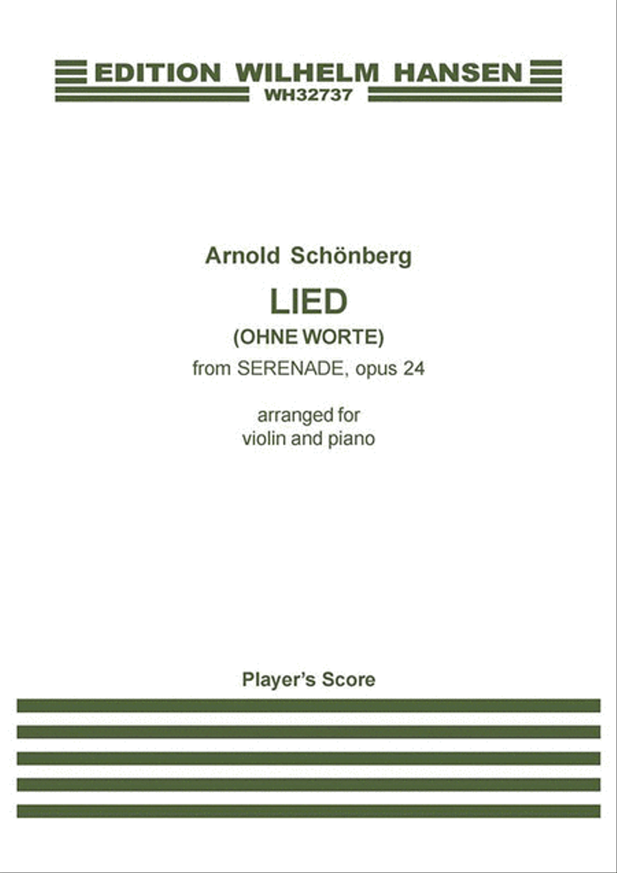 Lied (Ohne Worte) from Serenade Op. 24 Violin Solo scores gallery preview page 1
