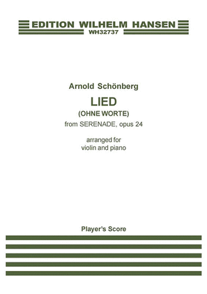 Book cover for Lied (Ohne Worte) from Serenade Op. 24