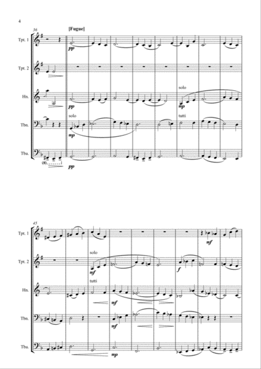 Wash me throughly... Wash me throughly... Brass Ensemble scores gallery preview page 4