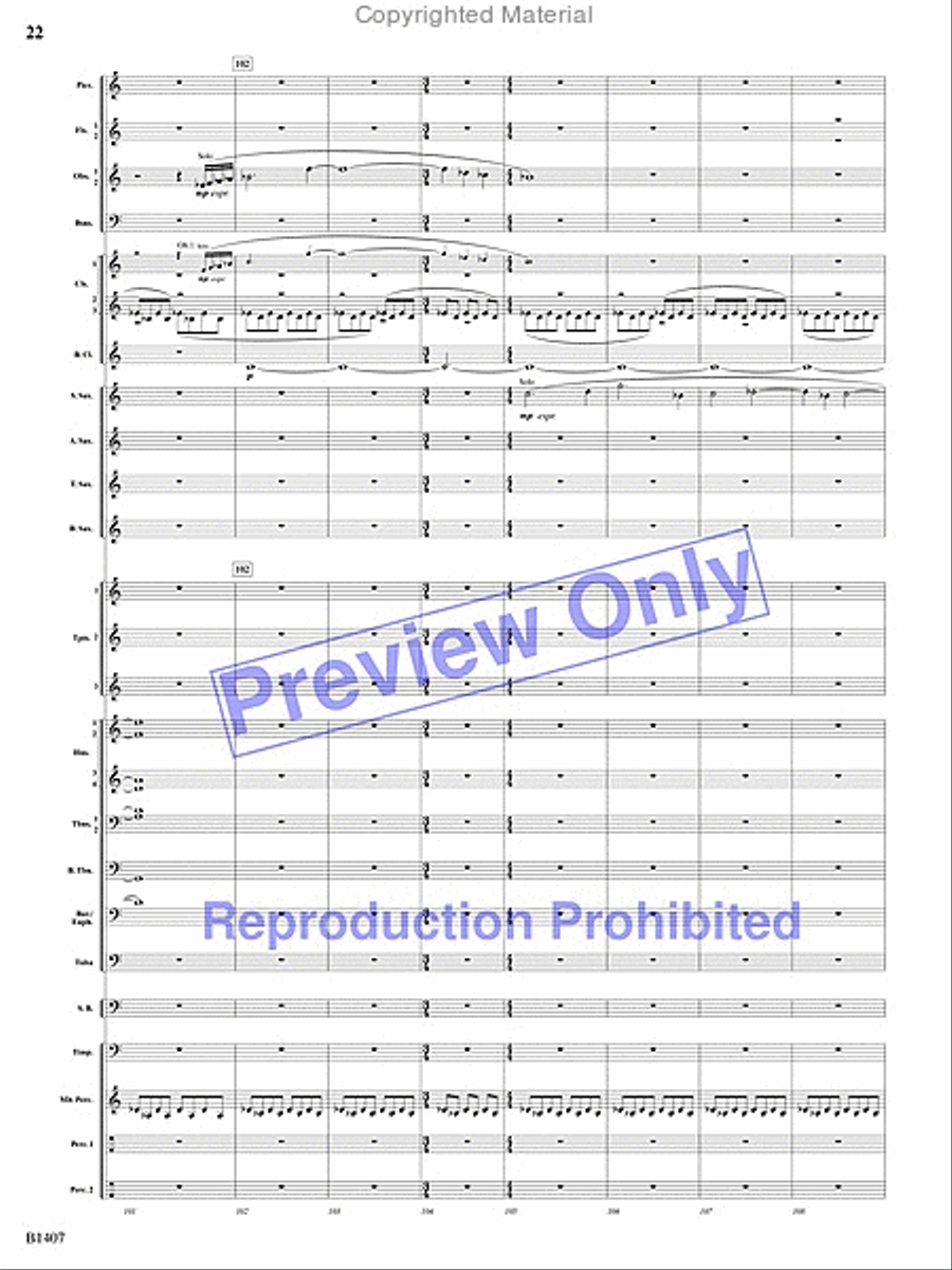 Antiphonal Fanfare Antiphonal Fanfare Concert Band scores gallery preview page 53