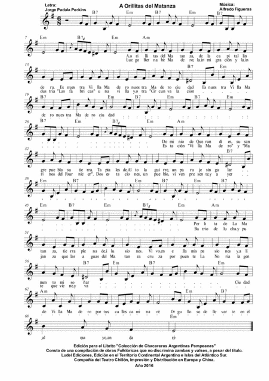 Chacarera chacarera Padula Perkins Alfredo Figueras Voice scores gallery preview page 3