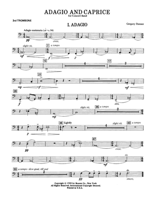 Adagio and Caprice - 3rd Trombone