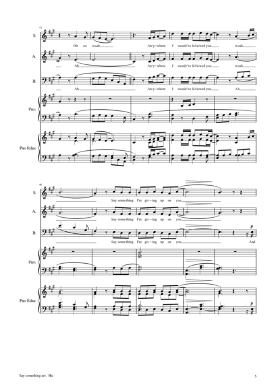Say Something 3-Part scores gallery preview page 5
