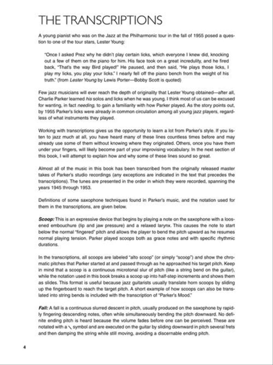 Charlie Parker for Guitar Guitar Tablature scores gallery preview page 4