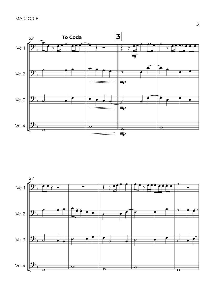 Marjorie String Quartet scores gallery preview page 5