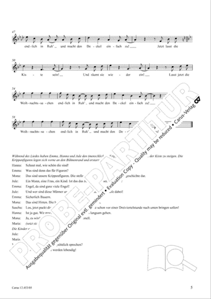 Die Weihnachtskiste. Ein Musical zur Weihnachtszeit Children's Choir scores gallery preview page 6