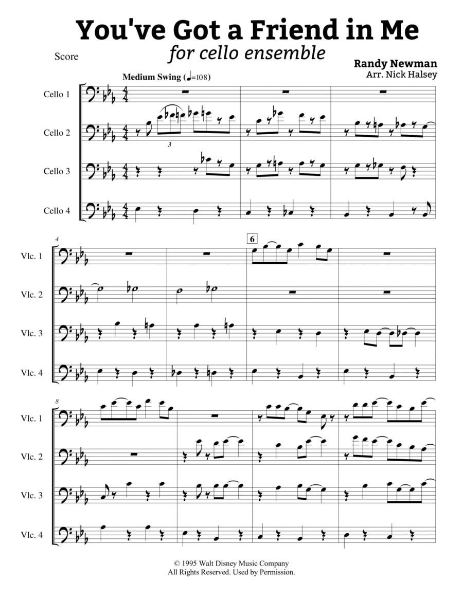 You've Got A Friend In Me Small Ensemble scores gallery preview page 1
