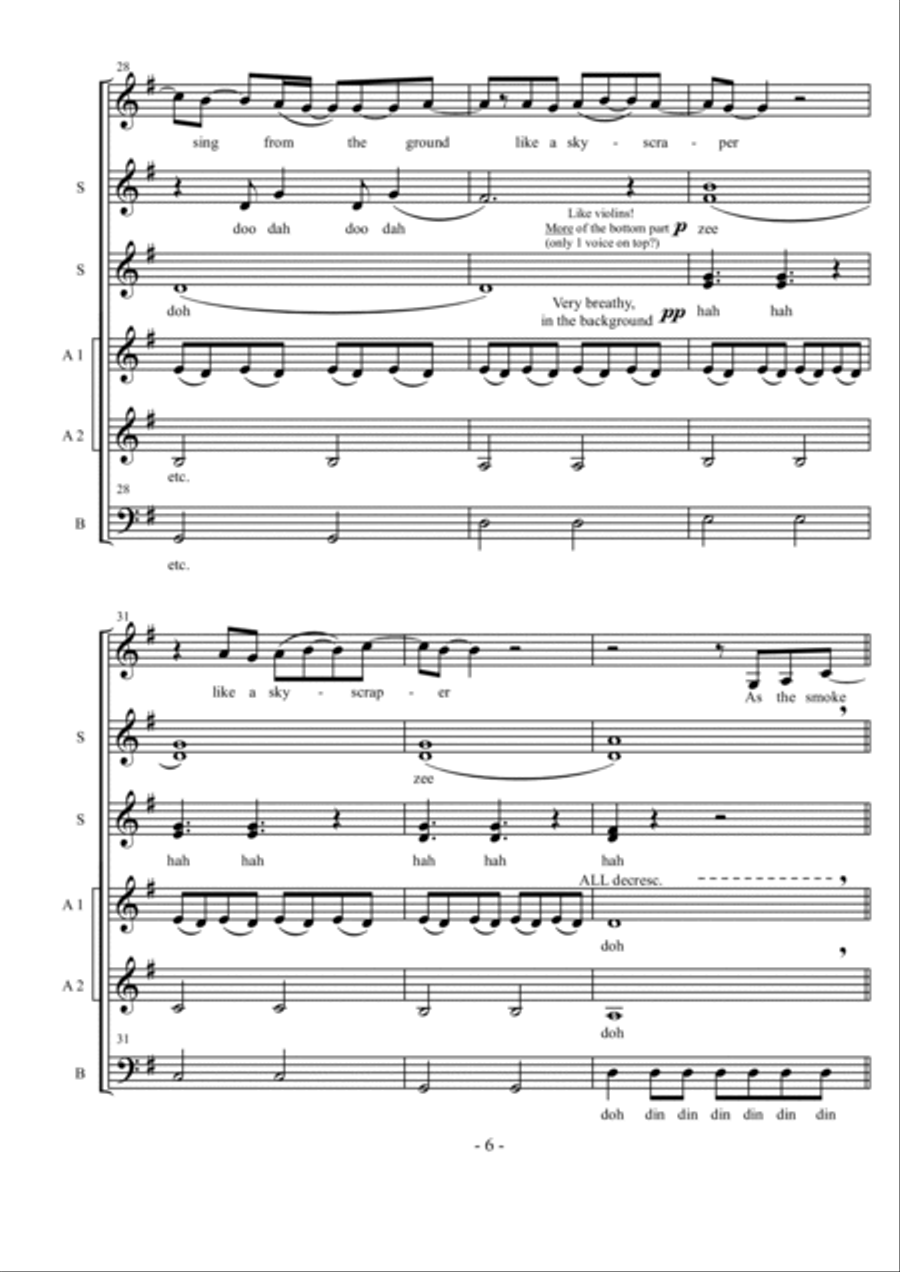 Skyscraper A Cappella scores gallery preview page 6