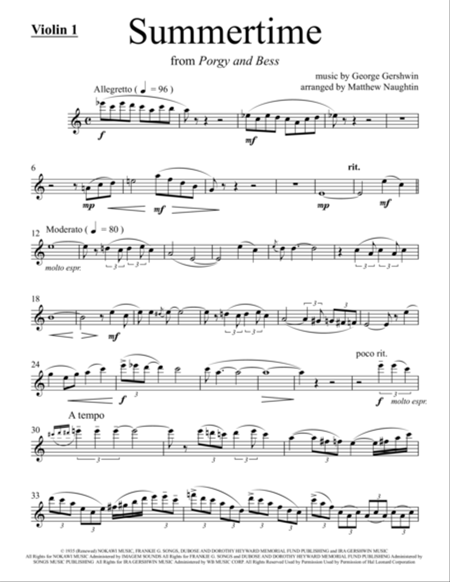 Summertime Summertime String Orchestra scores gallery preview page 6