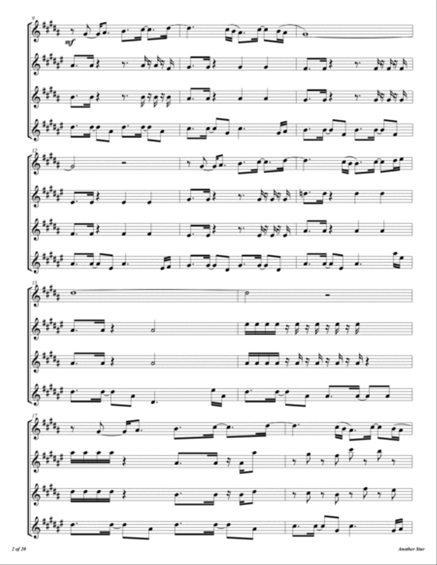 Another Star Woodwind Quartet scores gallery preview page 3