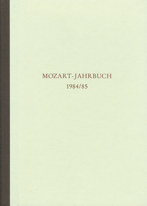 Mozart-Jahrbuch 1984/85