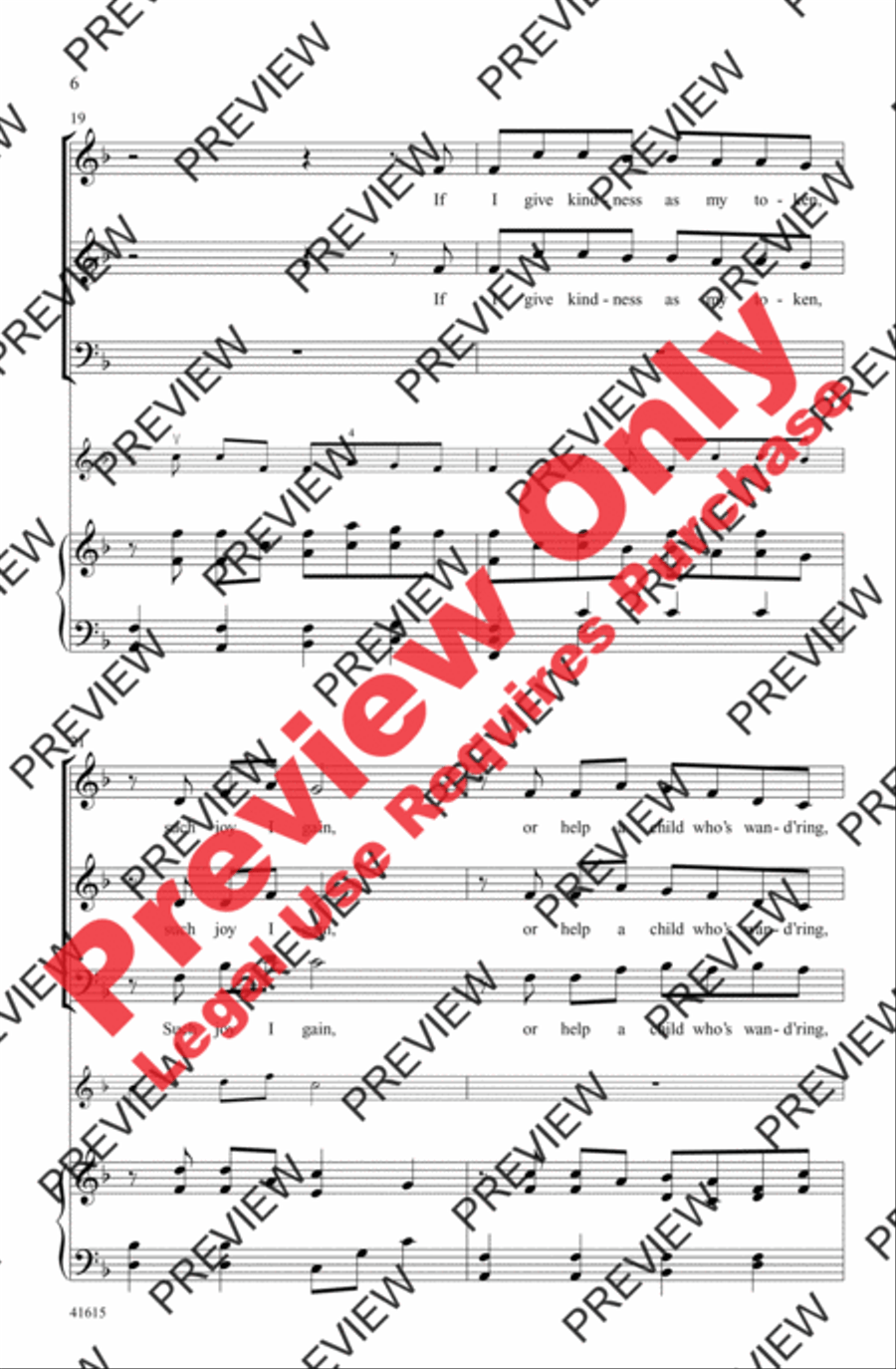 I Shall Not Live in Vain 3-Part scores gallery preview page 6