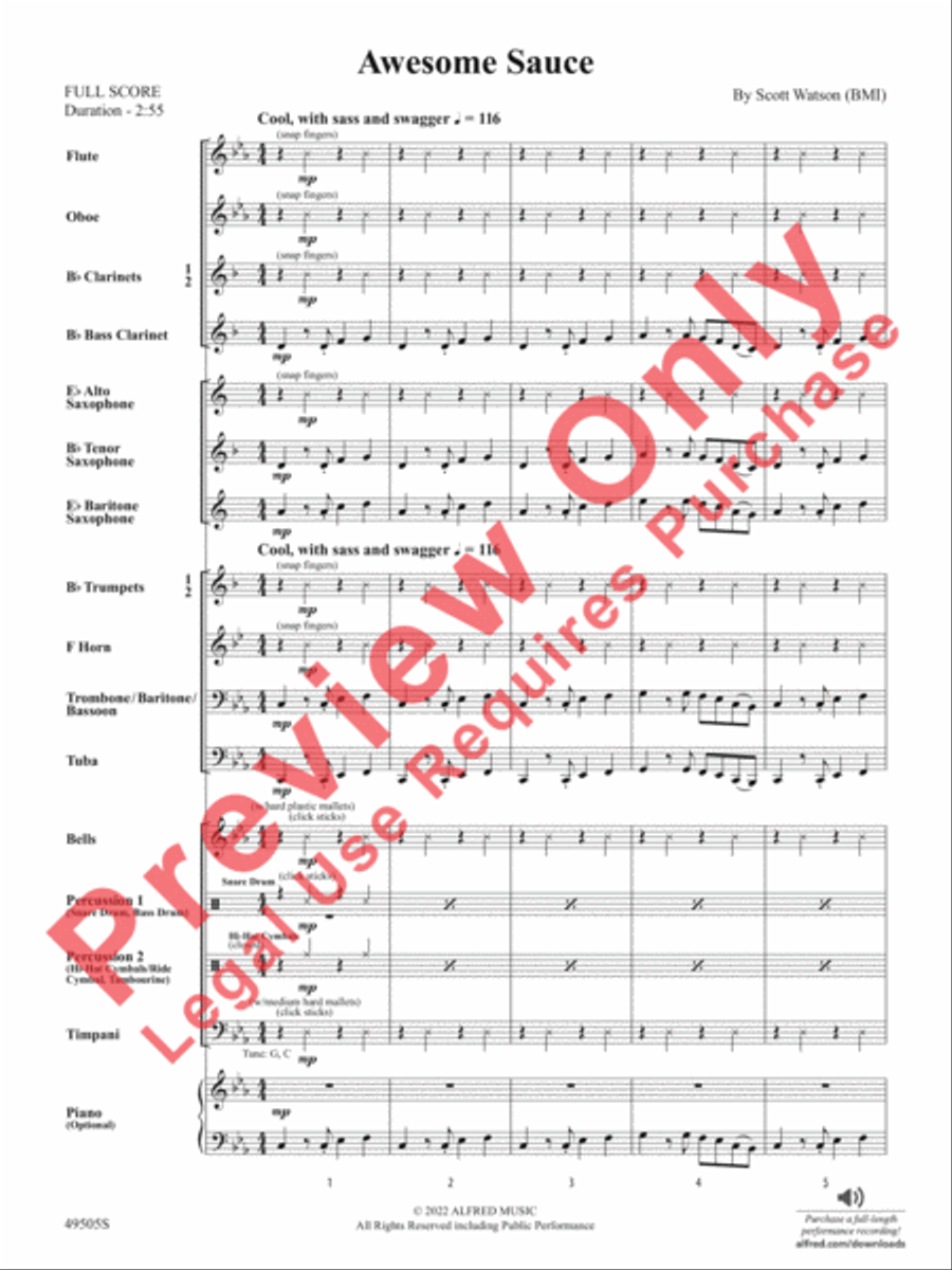 Awesome Sauce Concert Band scores gallery preview page 3