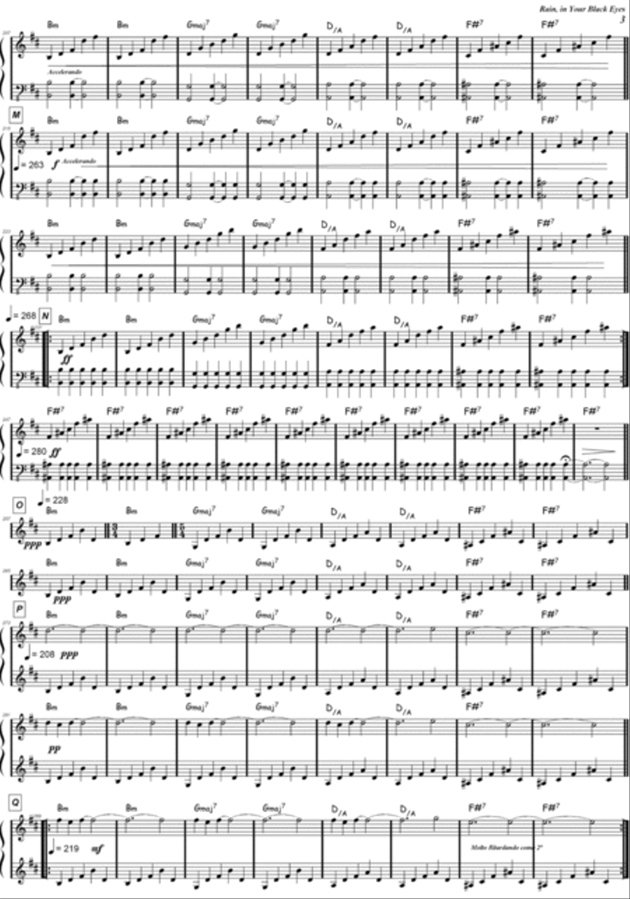 Rain, In Your Black Eyes Piano Method scores gallery preview page 3