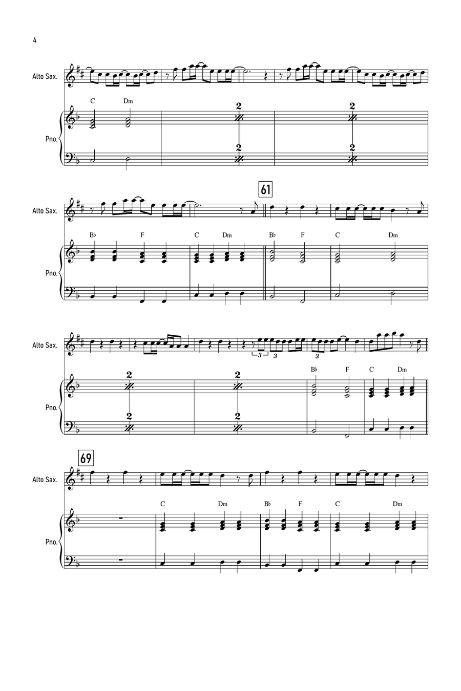 Anti-hero Alto Saxophone scores gallery preview page 4