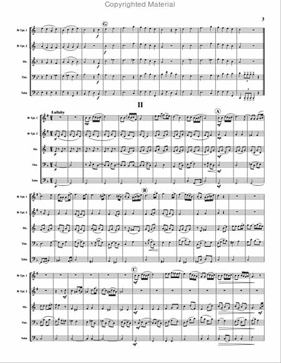Suite from Rosamunde Brass Quintet scores gallery preview page 3